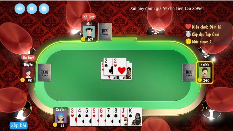 Để chơi tiến lên miền Nam một cách hiệu quả bạn cần giữ được tâm lý bình tĩnh